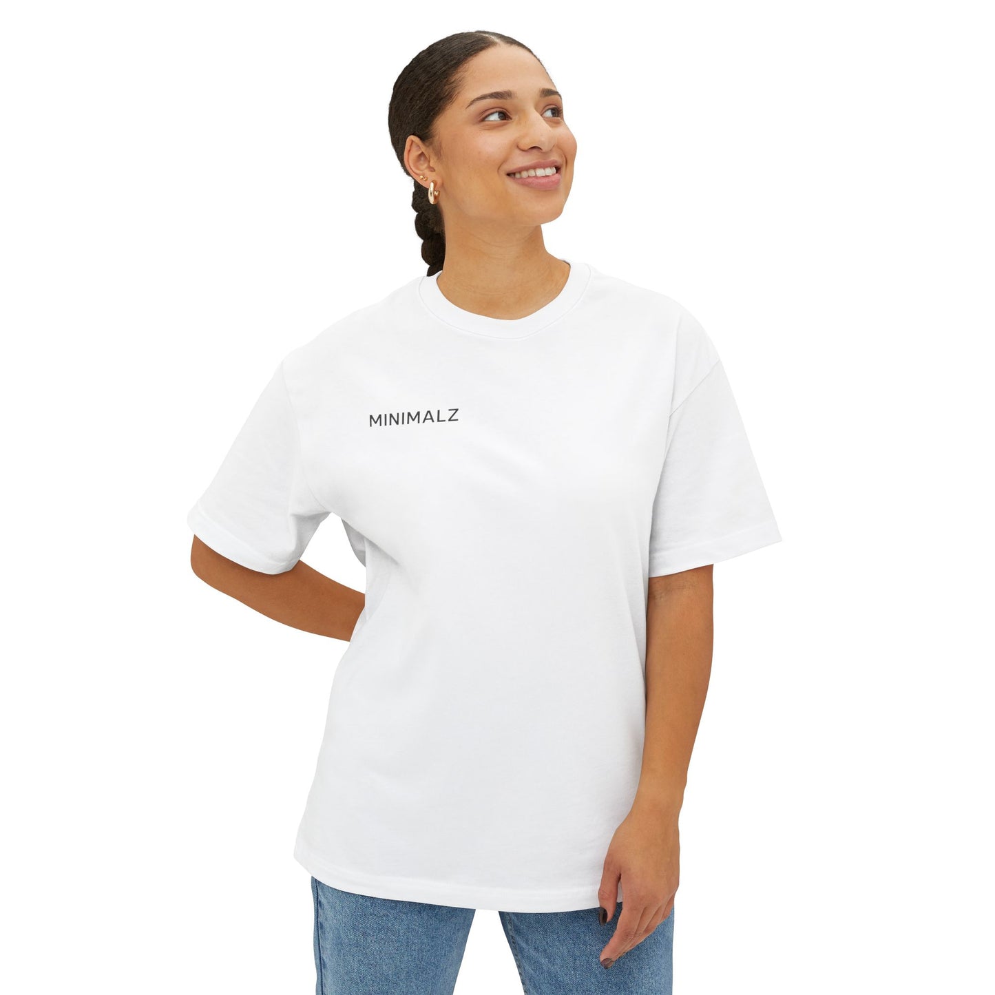 Oversized White Minimalist Design T-Shirt