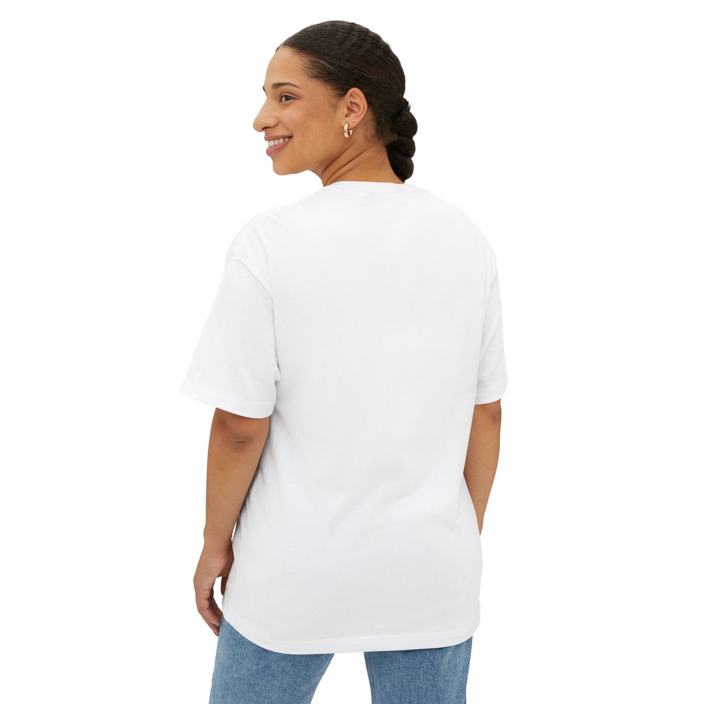 Oversized White Minimalist Design T-Shirt
