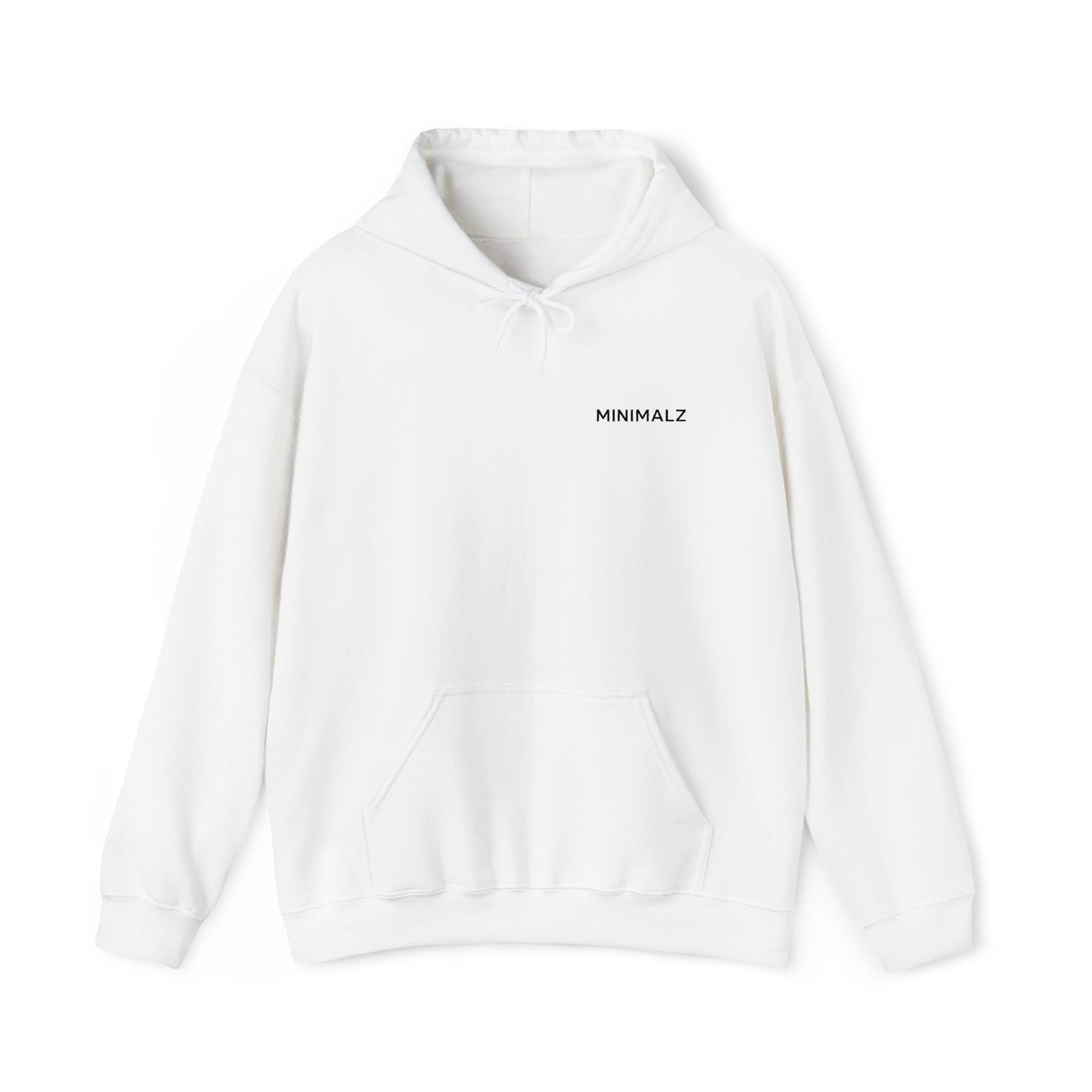 White Minimalist Embroidered Hoodie