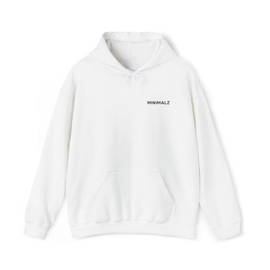 White Minimalist Embroidered Hoodie