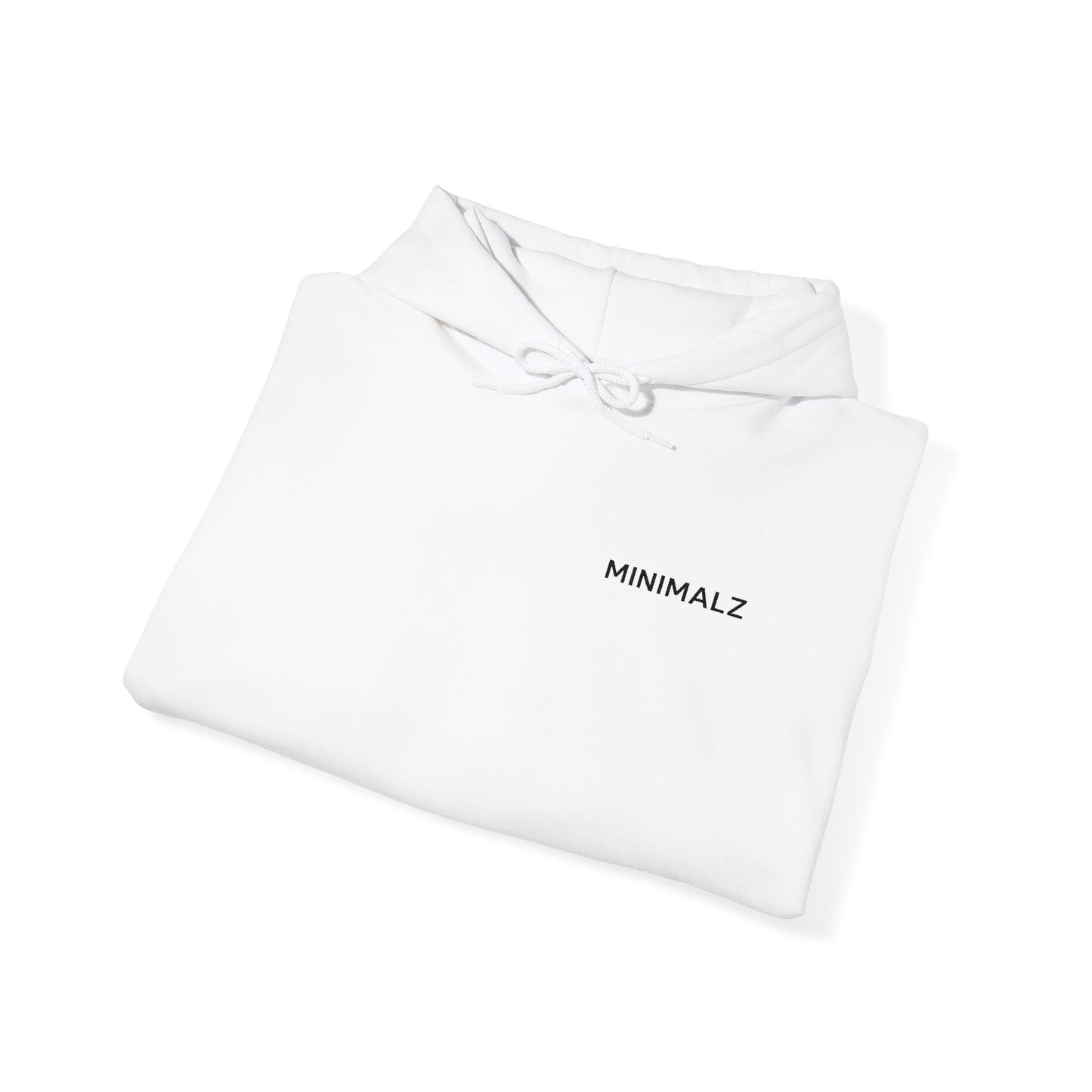 White Minimalist Embroidered Hoodie