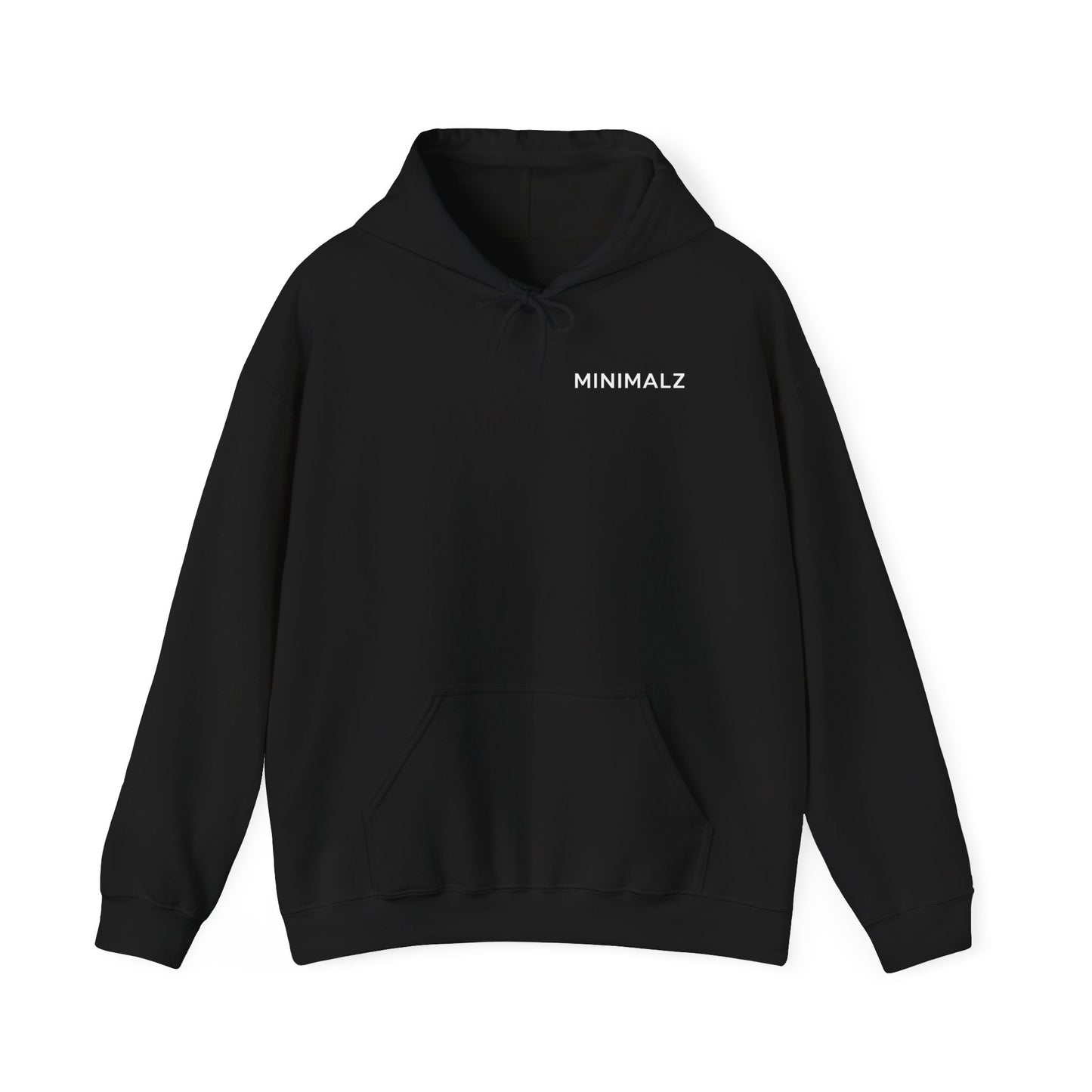 Black Minimalist Embroidered Hoodie